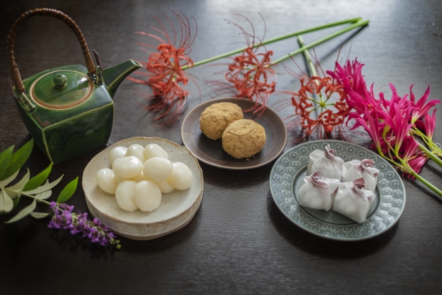 秋　中秋の名月　彼岸花